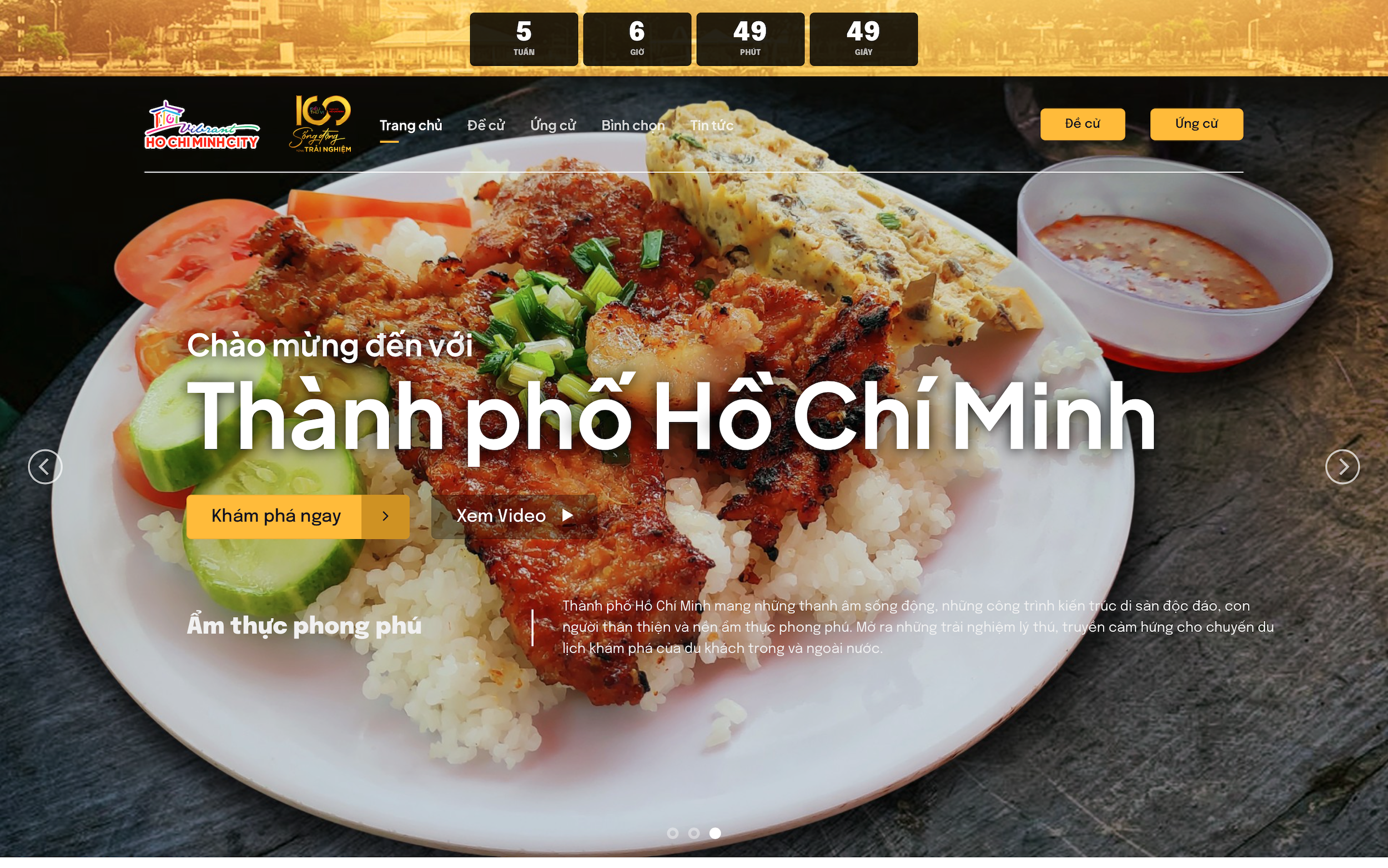 Danh sách tiêu thức, tiêu chí bình chọn chương trình “THÀNH PHỐ HỒ CHÍ MINH – 100 ĐIỀU THÚ VỊ” năm 2022